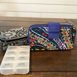Vera Bradley Zip wallet and Meds Pouch